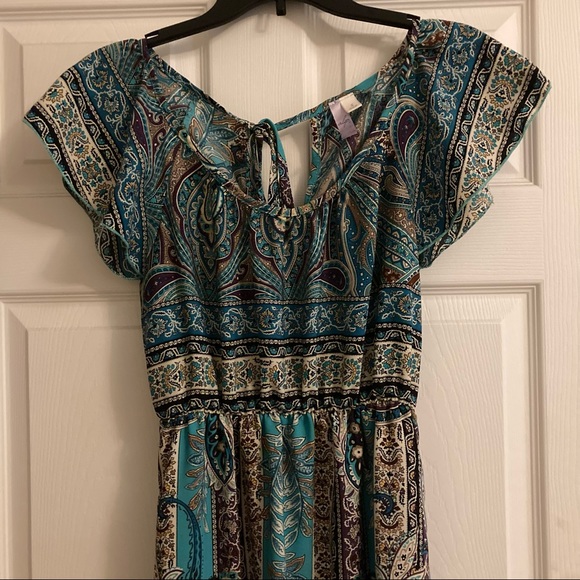 Francesca's Collections Dresses & Skirts - Alya Aqua Paisley Maxi Dress